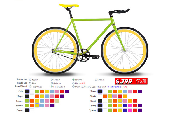 CELL BIKES 自行車DIY定制系統(tǒng) flash應(yīng)用